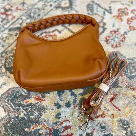 NWOT Billini Jovie Small Handbag with braided handle & removable crossbody strap - Picture 4 of 7
